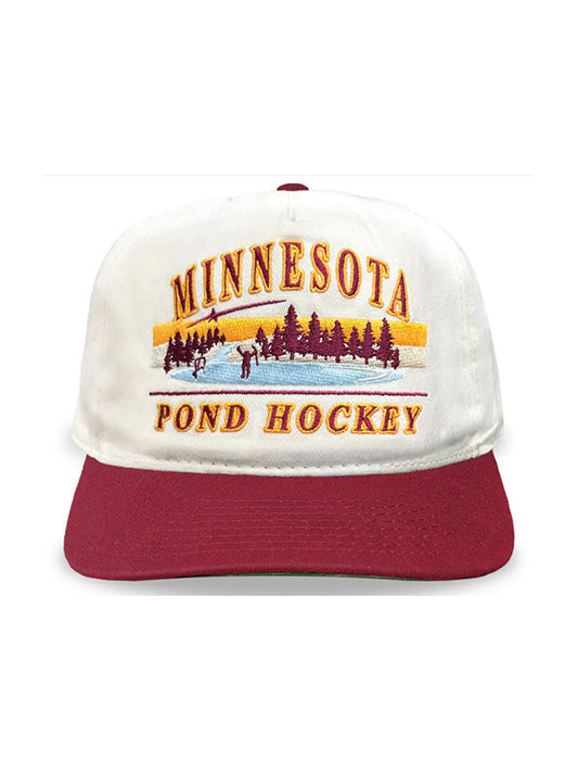 MN Cream/Maroon Celly Hockey Co. Snapback