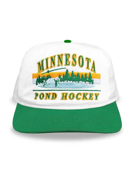 MN White/Kelly Celly Hockey Co. Snapback