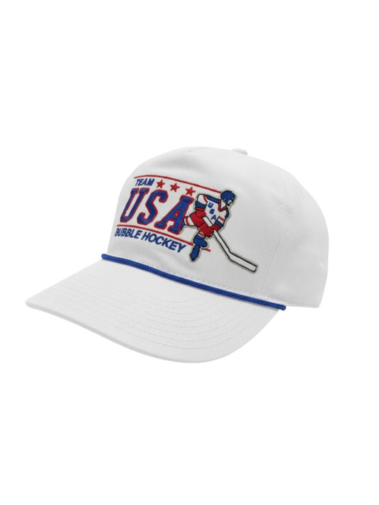 USA White Celly Hockey Co. Snapback
