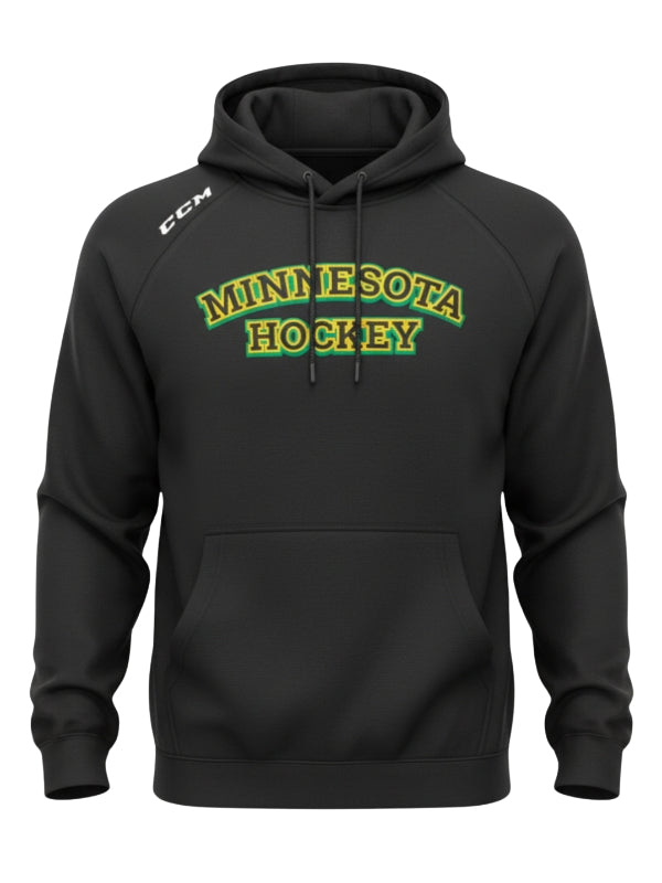 Minnesota - Kelly/Black CCM Shadow Hooded Sweatshirt