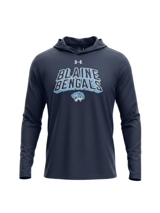 Blaine - Navy Under Armour Vanish Long Sleeve Hooded T-Shirt