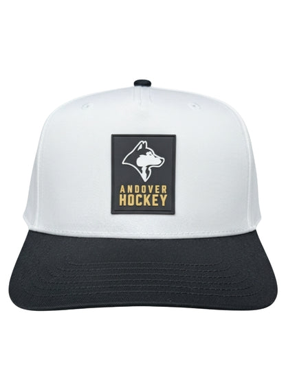 Andover - White/Black Otto 5 Panel Rubber Patch Cap