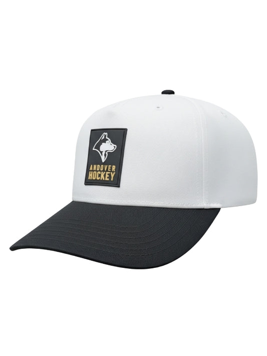 Andover - White/Black Otto 5 Panel Rubber Patch Cap