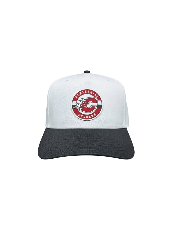 Centennial - White/Black Otto 5 Panel Rubber Patch Cap
