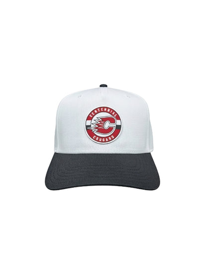 Centennial - White/Black Otto 5 Panel Rubber Patch Cap