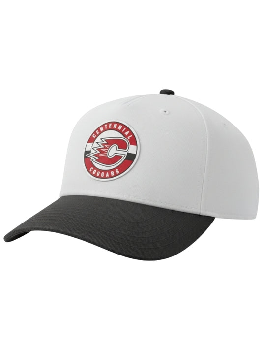 Centennial - White/Black Otto 5 Panel Rubber Patch Cap