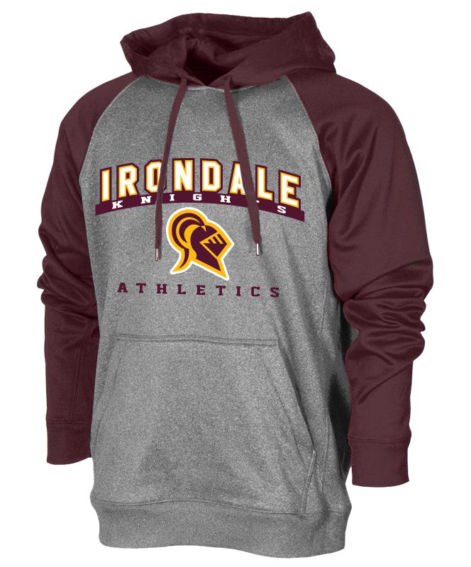 F370 Raglan Hooded Fleece Sweatshirt, Irondale