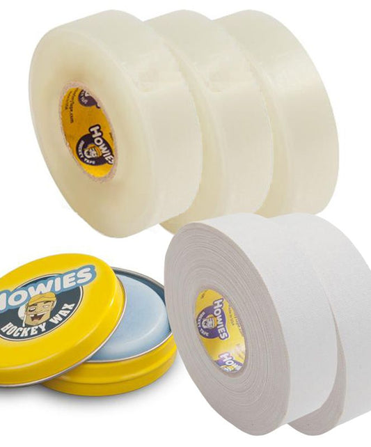 Howies Wax Pack Hockey Tape - 3 Clear/2 White/1 Wax