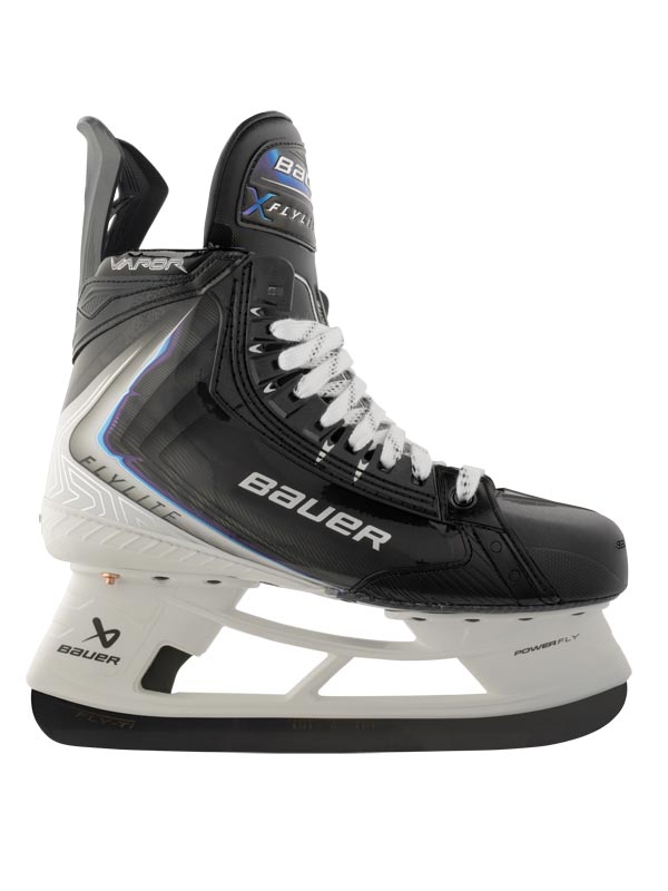 Lettermen Sports Bauer Vapor FLYLITE senior hockey skate in black with white blade holder and performance design