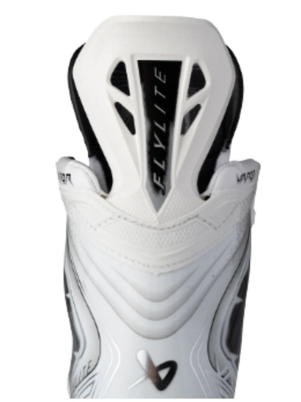 Lettermen Sports Bauer Vapor FLYLITE LE senior hockey skate featuring a white composite boot and AEROLITE 3.0 tongue