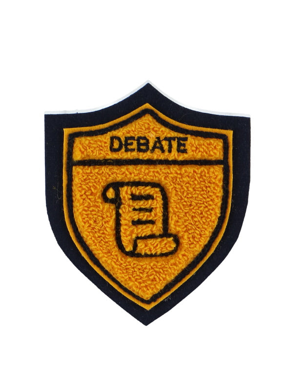 Debate Shield Chenille Award Symbol