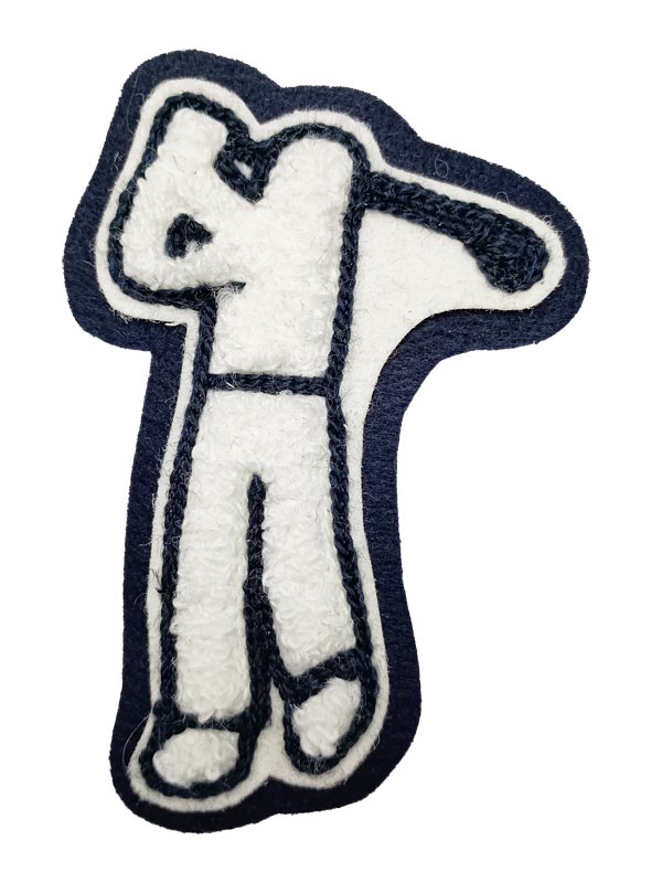 Golfer Male Chenille Award Symbol