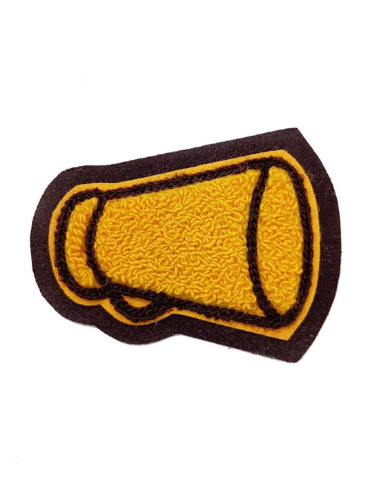 Cheer Megaphone Chenille Award Symbol