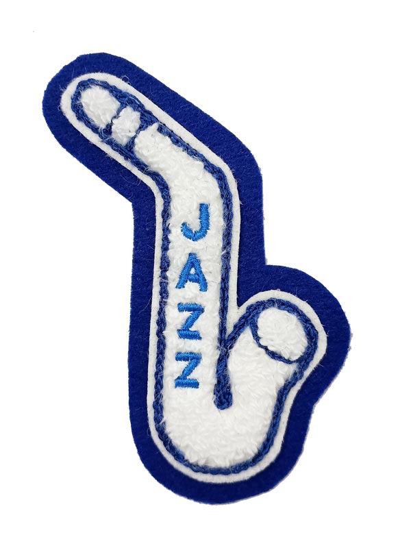 Saxophone w/Emb Chenille Award Symbol