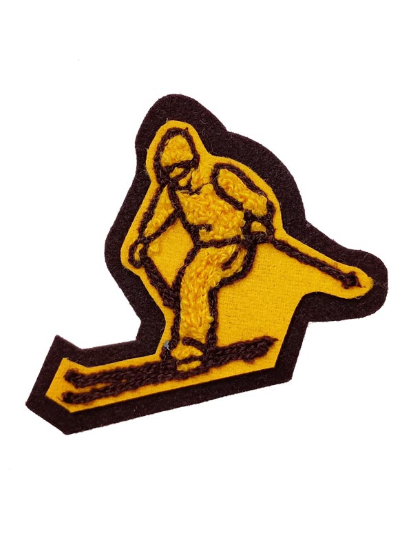 Skier Downhill Chenille Award Symbol