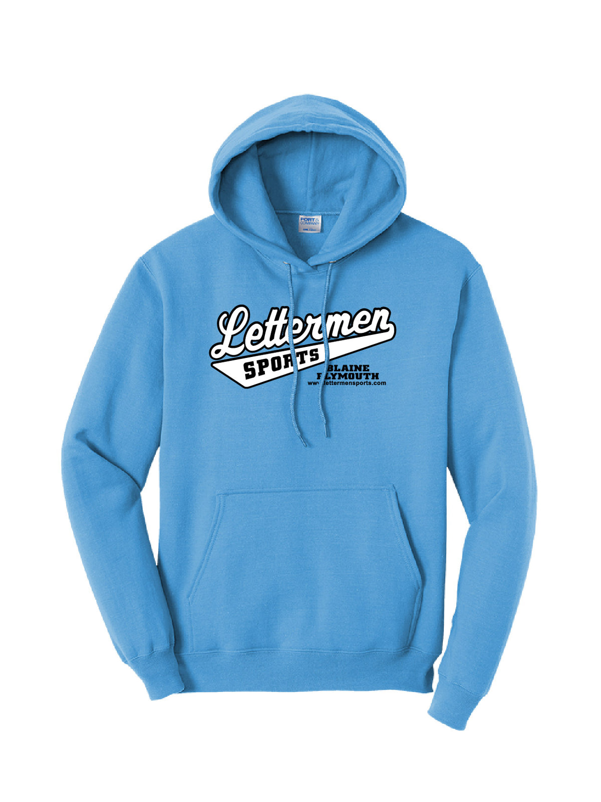 Aquatic Blue Classic Lettermen Hoodie