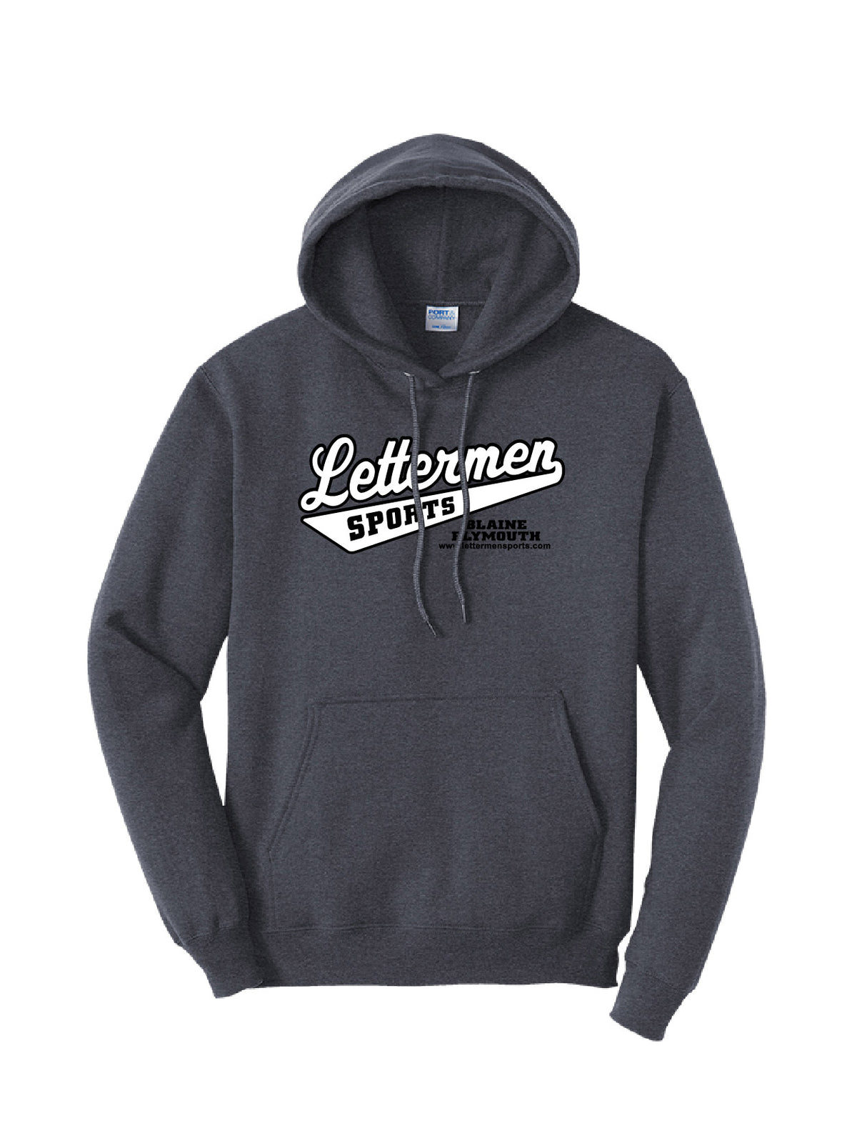 Heather Navy Classic Lettermen Hoodie