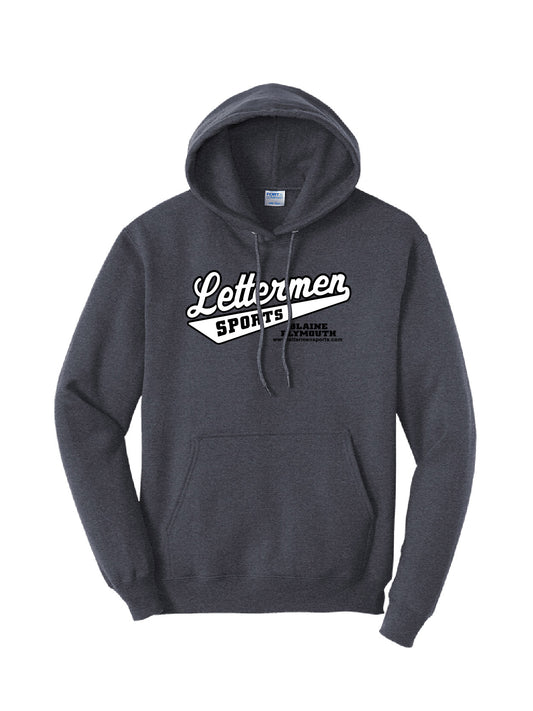 Heather Navy Classic Lettermen Hoodie