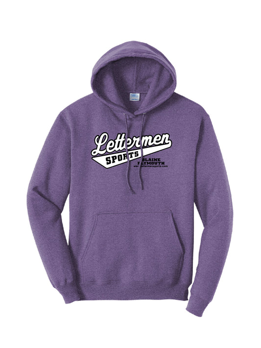 Heather Purple Classic Lettermen Hoodie