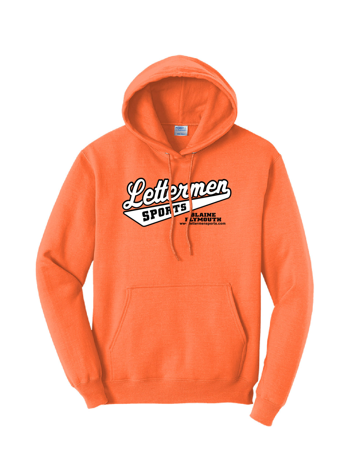 Neon Orange Classic Lettermen Hoodie