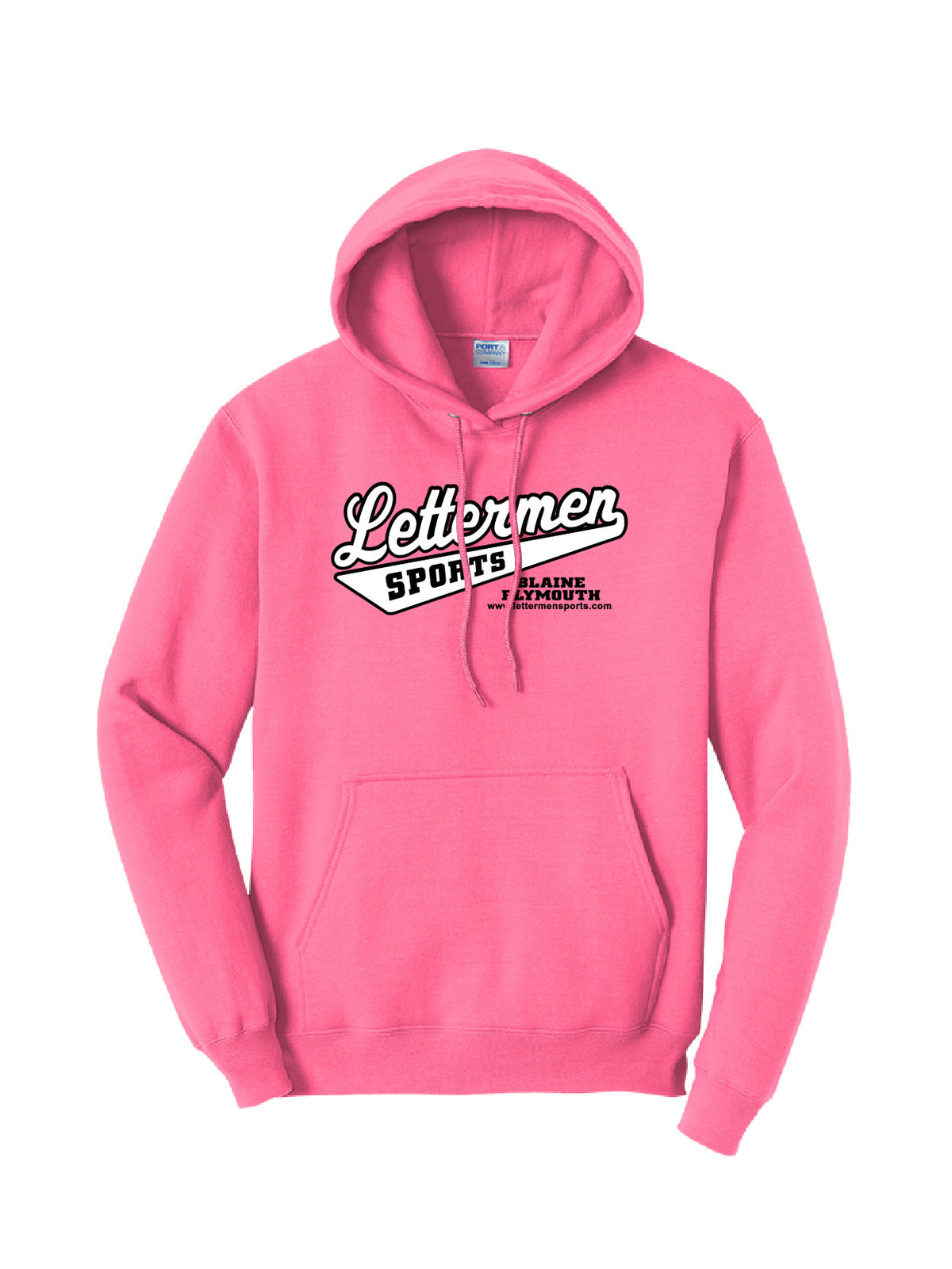 Neon Pink Classic Lettermen Hoodie