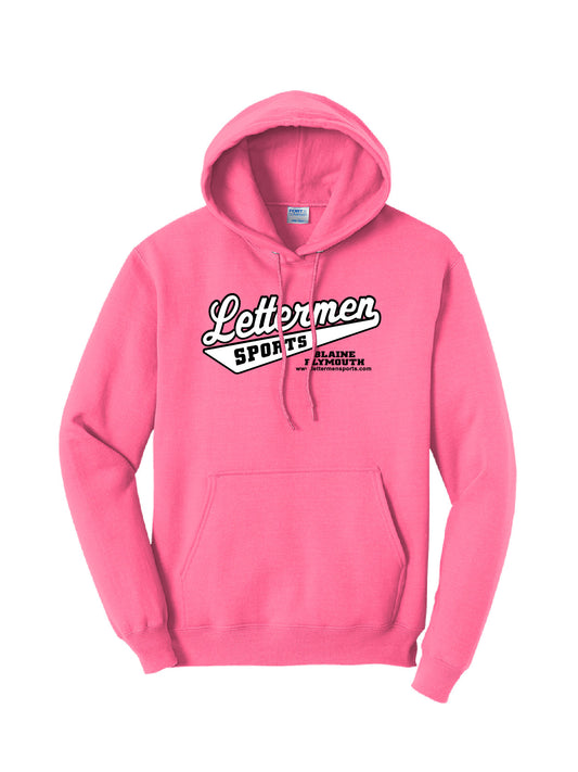Neon Pink Classic Lettermen Hoodie