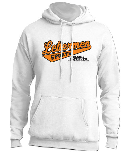 White Classic Lettermen Hoodie