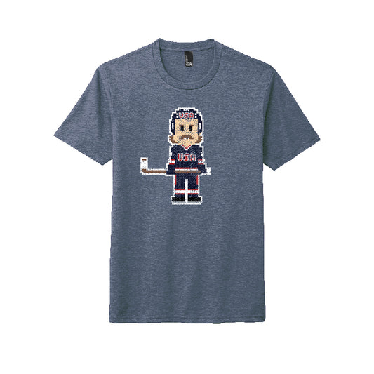 Navy Frost Digital Hockey Man Tee
