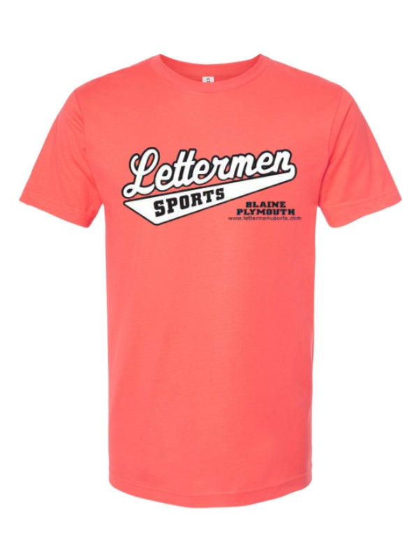 Bright Coral Classic Lettermen Tee 2.0
