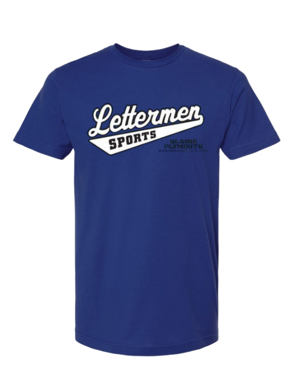 Deep Blue Classic Lettermen Tee 2.0