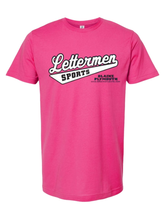 Fuchsia Classic Lettermen Tee 2.0