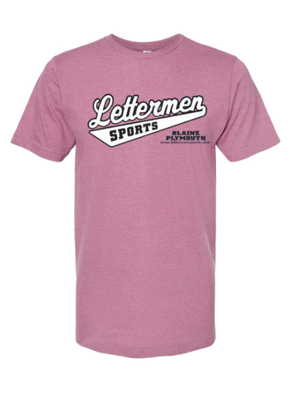 Heather Cassis Classic Lettermen Tee 2.0