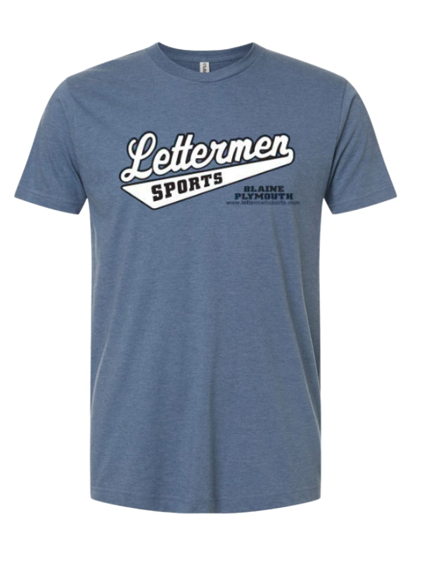 Heather Indigo Classic Lettermen Tee 2.0