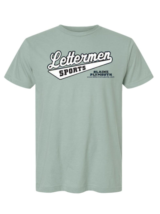 Hthr Lt Sage Classic Lettermen Tee 2.0