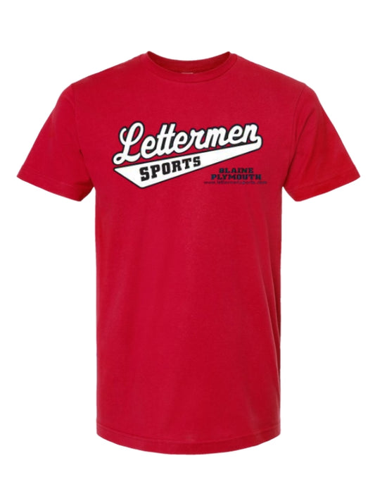 Red Classic Lettermen Tee 2.0