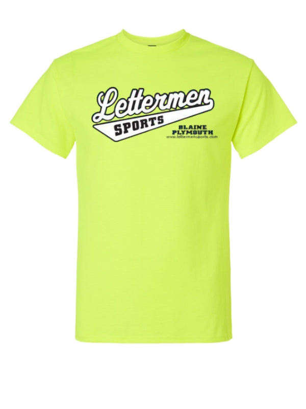 Safety Green Classic Lettermen Tee 2.0