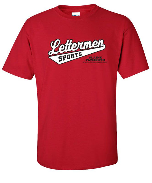 Classic Lettermen Tee, Cherry Red