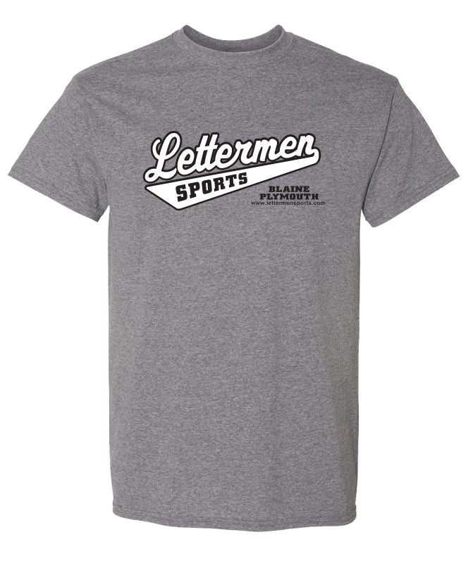 Classic Lettermen Tee, Graphite Heather