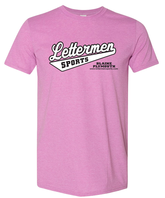 Classic Lettermen Tee, Heather Radient Orchid