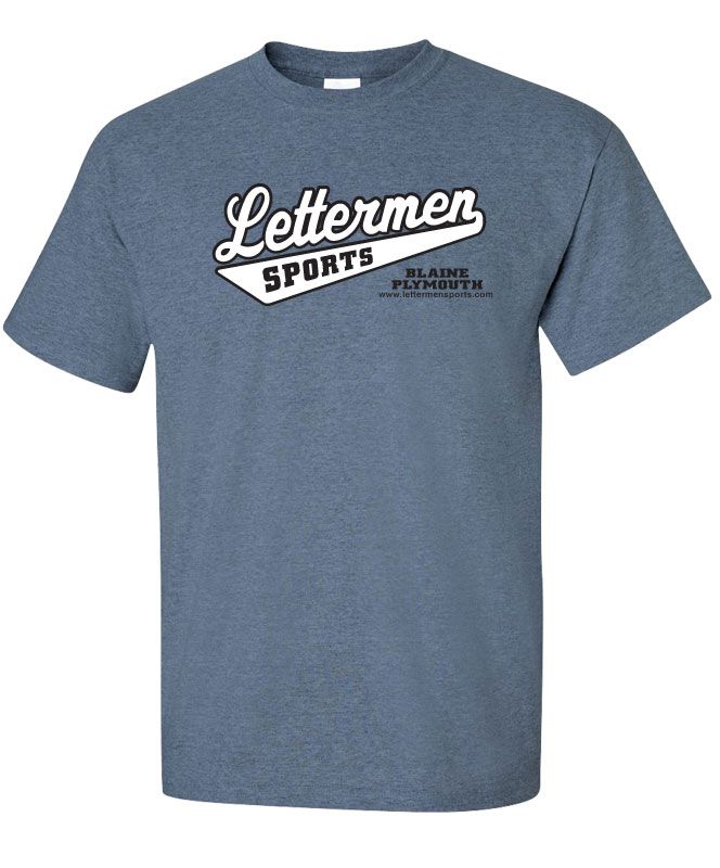 Heather Indigo Classic Lettermen Tee