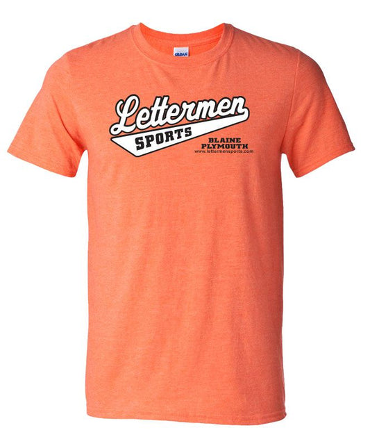 Classic Lettermen Tee, Heather Orange