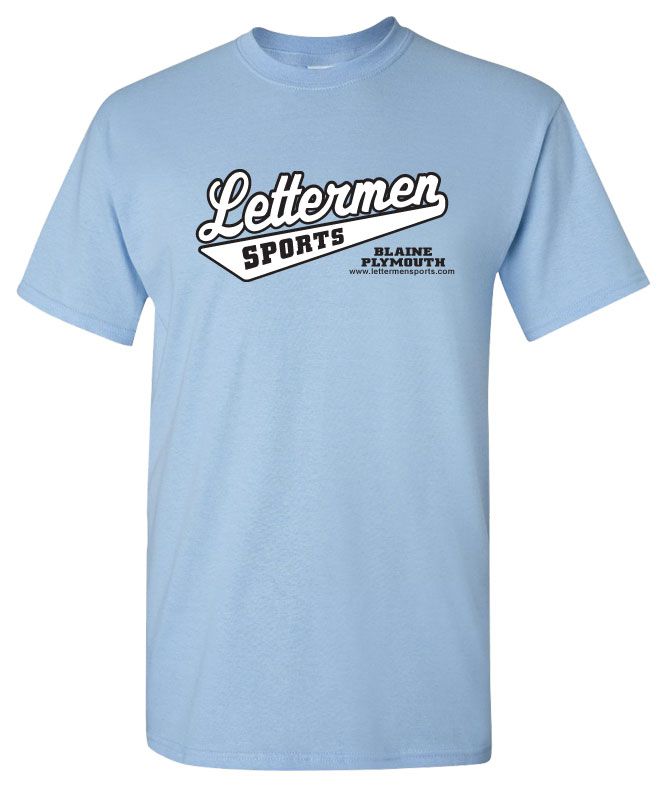 Classic Lettermen Tee, Light Blue