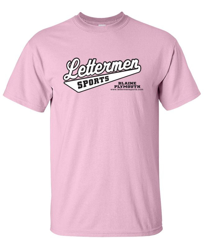 Classic Lettermen Tee, Light Pink