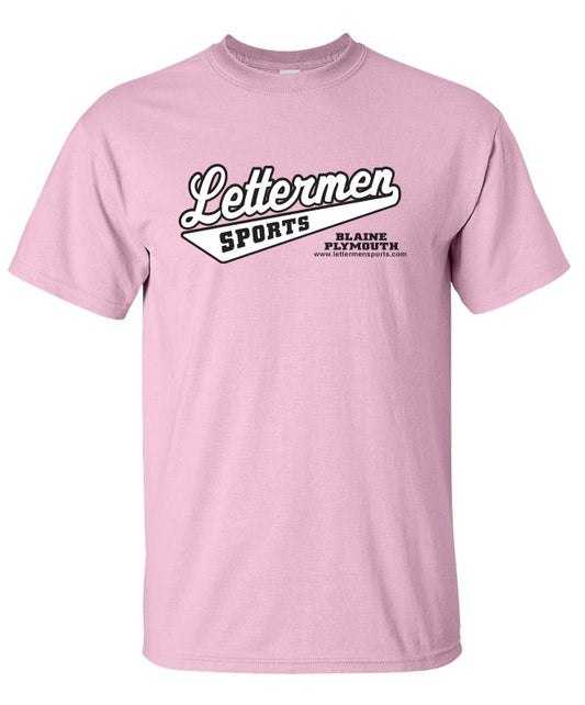 Classic Lettermen Tee, Light Pink