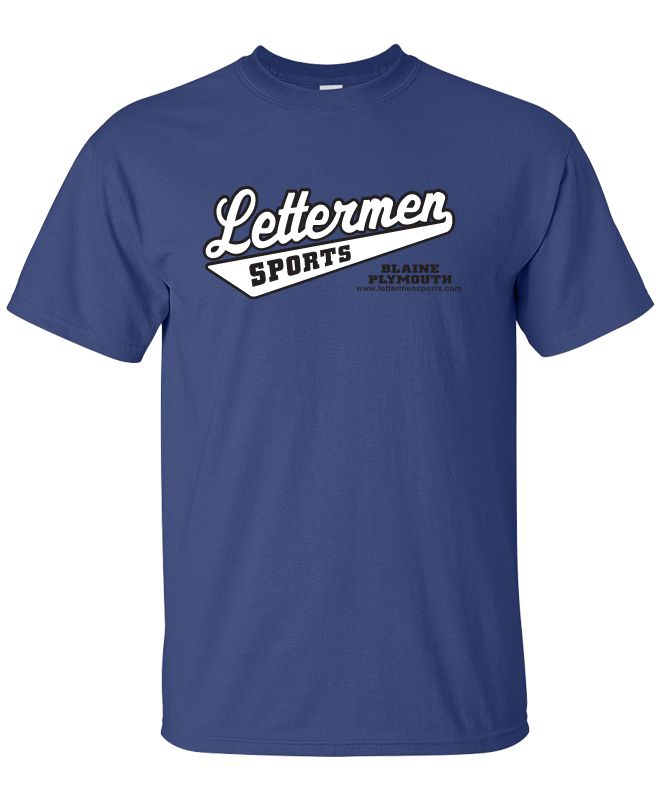 Classic Lettermen Tee, Metro Blue