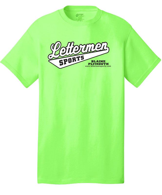 Classic Lettermen Tee, Neon Green