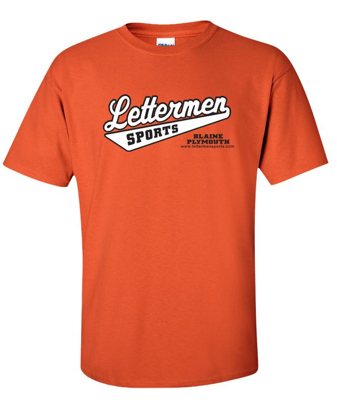 Classic Lettermen Tee, Orange