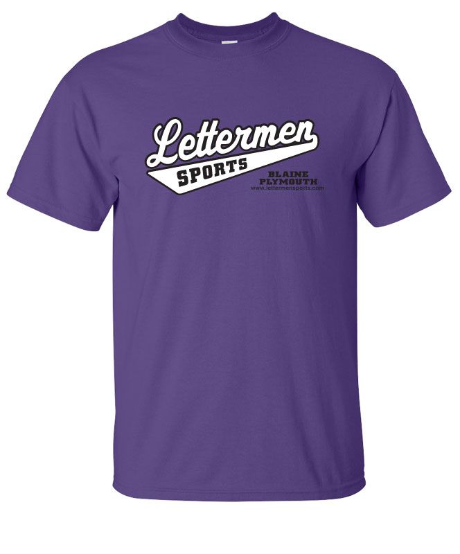Classic Lettermen Tee, Purple