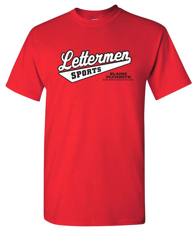 Classic Lettermen Tee, Red