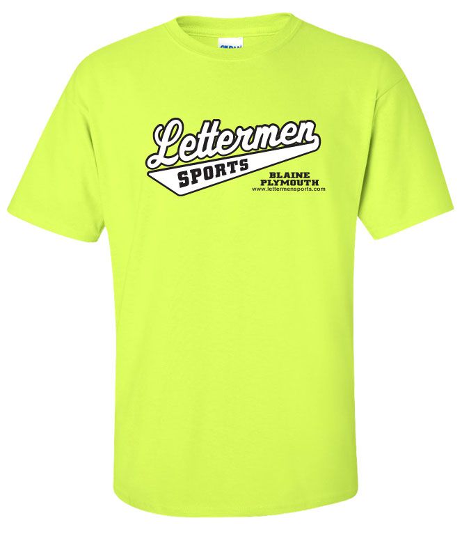 Classic Lettermen Tee, Safety Green